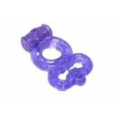 Фиолетовое эрекционное кольцо Rings Treadle с подхватом - Lola Games - в Балаково купить с доставкой
