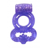 Фиолетовое эрекционное кольцо Rings Treadle с подхватом - Lola Games - в Балаково купить с доставкой