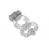 Прозрачное эрекционное кольцо Rings Treadle с подхватом - Lola Games - в Балаково купить с доставкой