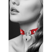 Красный чокер с замком в форме сердца - Bijoux Pour Toi - купить с доставкой в Балаково