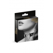 Чёрный чокер с кольцом в форме сердца - Bijoux Pour Toi - купить с доставкой в Балаково