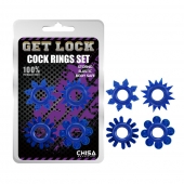 Набор из 4 синих колец Get Lock - Chisa - в Балаково купить с доставкой