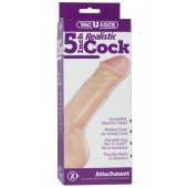 Насадка-реалистик для трусиков Vac-U-Lock 5  Realistic - 12,7 см. - Doc Johnson - купить с доставкой в Балаково
