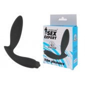 Чёрный вибростимулятор простаты Sex Expert Vibe Pleasure - Sex Expert - в Балаково купить с доставкой