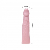 Телесная насадка с вибрацией Sex Expert - 18 см. - Sex Expert - в Балаково купить с доставкой
