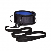 Чёрно-синий неопреновый ошейник с поводком - Sitabella - купить с доставкой в Балаково