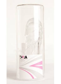 Прозрачная гелевая насадка с клиторальным отростком - 13 см. - Toyfa Basic - в Балаково купить с доставкой