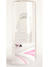 Гелевая прозрачная насадка с 2 отростками - 13 см. - Toyfa Basic - в Балаково купить с доставкой