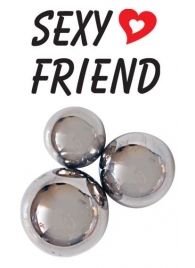 Набор из 3 вагинальных шариков без шнурка - 1137