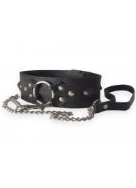 Широкий кожаный ошейник в готическом стиле - Sitabella - купить с доставкой в Балаково