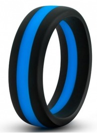 Черно-синее эрекционное кольцо Silicone Go Pro Cock Ring - Blush Novelties - в Балаково купить с доставкой