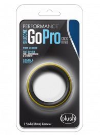 Черно-желтое силиконовое эрекционное кольцо Silicone Go Pro Cock Ring - Blush Novelties - в Балаково купить с доставкой
