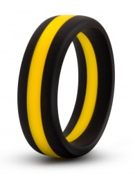 Черно-желтое силиконовое эрекционное кольцо Silicone Go Pro Cock Ring - Blush Novelties - в Балаково купить с доставкой