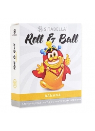 Стимулирующий презерватив-насадка Roll   Ball Banana - Sitabella - купить с доставкой в Балаково