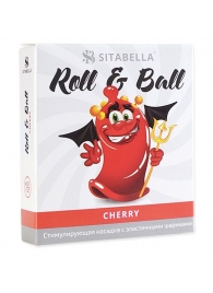 Стимулирующий презерватив-насадка Roll   Ball Cherry - Sitabella - купить с доставкой в Балаково