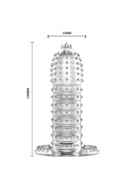 Закрытая прозрачная насадка Crystal sleeve - 12 см. - Erowoman-Eroman - в Балаково купить с доставкой