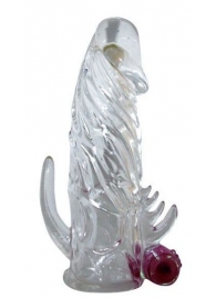 Закрытая прозрачная вибронасадка на пенис Crystal Sleeve Vibe - Erowoman-Eroman - в Балаково купить с доставкой