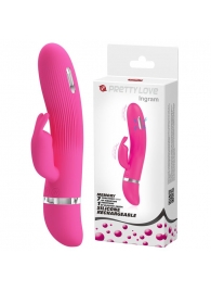 Розовый вибратор Ingram с электростимуляцией - 19,2 см. - Baile - купить с доставкой в Балаково