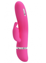 Розовый вибратор Ingram с электростимуляцией - 19,2 см. - Baile - купить с доставкой в Балаково
