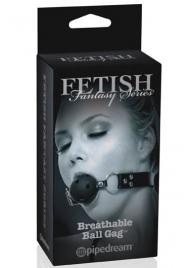 Черный кляп с дырочками Breathable Ball Gag - Pipedream - купить с доставкой в Балаково