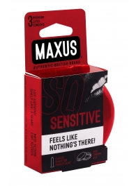 Ультратонкие презервативы в железном кейсе MAXUS Sensitive - 3 шт. - Maxus - купить с доставкой в Балаково