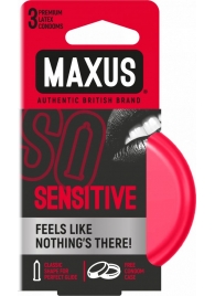 Ультратонкие презервативы в железном кейсе MAXUS Sensitive - 3 шт. - Maxus - купить с доставкой в Балаково