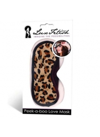 Леопардовая маска на глаза Peek-a-Boo - Lux Fetish - купить с доставкой в Балаково