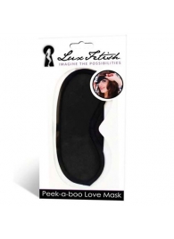 Черная маска на глаза Peek-a-Boo - Lux Fetish - купить с доставкой в Балаково