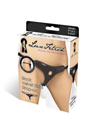 Черные плюшевые трусики для страпона - Lux Fetish - купить с доставкой в Балаково