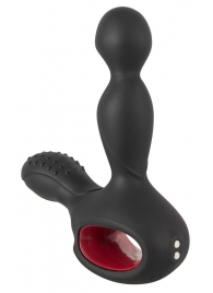 Черный вибромассажер простаты с нагревом и ротацией Prostate Plug - 14,5 см. - Orion - в Балаково купить с доставкой