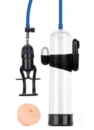 Прозрачная вакуумная вибропомпа Sex Expert с насадкой-вагиной - Sex Expert - в Балаково купить с доставкой