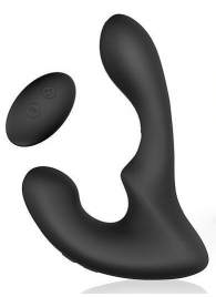 Черный силиконовый вибромассажер простаты с пультом ДУ - Sex Expert - в Балаково купить с доставкой