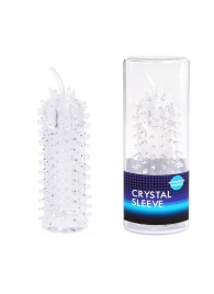 Закрытая рельефная насадка Crystal sleeve с усиками - 12 см. - Erowoman-Eroman - в Балаково купить с доставкой