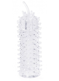 Закрытая рельефная насадка Crystal sleeve с усиками - 12 см. - Erowoman-Eroman - в Балаково купить с доставкой
