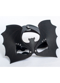 Черная кожаная маска на глаза  Летучая мышь - Sitabella - купить с доставкой в Балаково