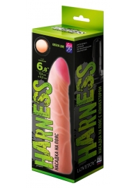 Фаллическая насадка на трусики харнесс - 17,5 см. - LOVETOY (А-Полимер) - купить с доставкой в Балаково