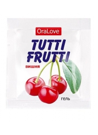 Пробник гель-смазки Tutti-frutti с вишнёвым вкусом - 4 гр. - Биоритм - купить с доставкой в Балаково