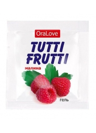 Пробник гель-смазки Tutti-frutti с малиновым вкусом - 4 гр. - Биоритм - купить с доставкой в Балаково