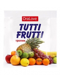 Пробник гель-смазки Tutti-frutti со вкусом тропических фруктов - 4 гр. - Биоритм - купить с доставкой в Балаково