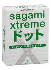 Презервативы Sagami Xtreme SUPER DOTS с точками - 3 шт. - Sagami - купить с доставкой в Балаково