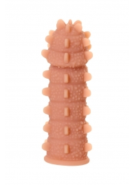 Телесная реалистичная насадка KOKOS Extreme Sleeve 04 с дополнительной стимуляцией - 12,7 см. - KOKOS - в Балаково купить с доставкой