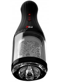 Прозрачный мастурбатор-ротатор с голосовым сопровождением Talk Dirty Rotobator - Pipedream - в Балаково купить с доставкой