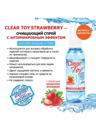 Очищающий спрей для игрушек CLEAR TOY Strawberry - 100 мл. - Биоритм - купить с доставкой в Балаково