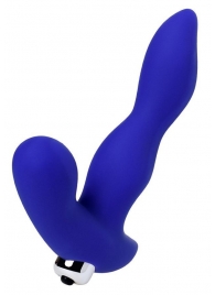 Синий силиконовый вибростимулятор простаты Stroman - 14,5 см. - ToyFa - в Балаково купить с доставкой