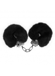 Черные меховые наручники Love с ключиками - Baile - купить с доставкой в Балаково