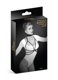 Черная упряжь на грудь Julia - Bijoux Pour Toi - купить с доставкой в Балаково