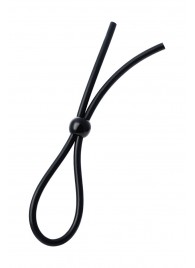 Черное лассо на пенис с одной бусиной - A-toys - в Балаково купить с доставкой
