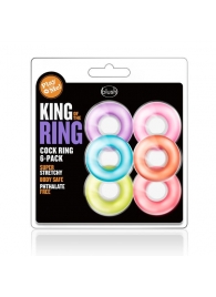 Набор из 6 эрекционных колец King of the Ring - Blush Novelties - в Балаково купить с доставкой
