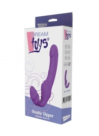 Фиолетовый безремневой вибрострапон DOUBLE DIPPER - Dream Toys - купить с доставкой в Балаково