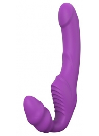 Фиолетовый безремневой вибрострапон DOUBLE DIPPER - Dream Toys - купить с доставкой в Балаково